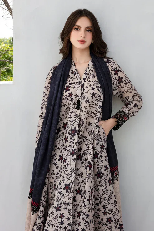 3PC LAWN PRINTED SHIRT WITH LAWN PRINTED DUAPTTA AND TROUSER-4002 - Image 3