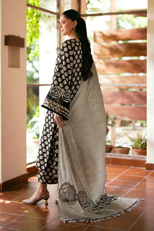 3PC LAWN PRINTED SHIRT WITH LAWN PRINTED DUAPTTA AND TROUSER-4004 - Image 3