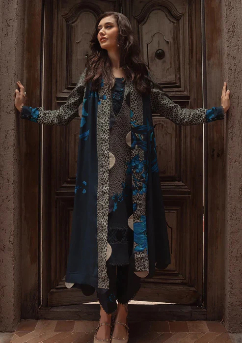 3PC LAWN PRINTED SHIRT WITH VOILE PRINTED DUAPTTA - 4014 - Image 3