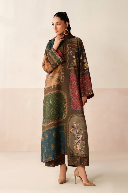 3PC LAWN PRINTED SHIRT WITH VOILE PRINTED DUAPTTA - 4016 - Image 3
