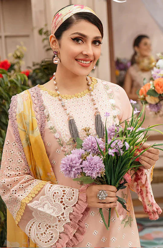 Dhanak-3PC Embroidered Shirt with Digital Printed Wool Shawl -3192 - Image 3